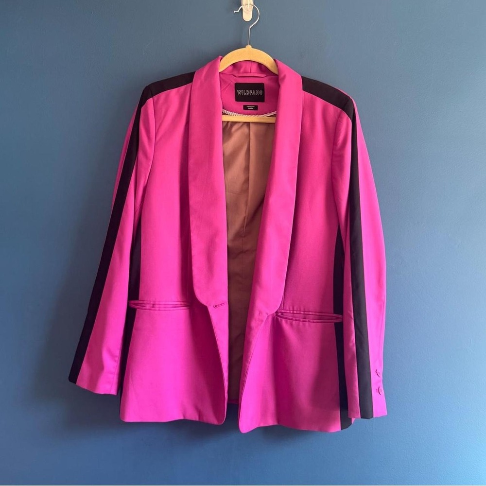 Wildfang Empower Blazer Women's Size XL Pink Black Tux Formal Masc Prom Wedding